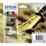 Epson T1636XL Fountain Pen DURABrite Ultra Ink Multi Pack Black/Cyan/Magenta/Yellow 32.4ml