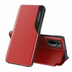 Side Clear View Standing Cover za Samsung Galaxy A50 Crveni
