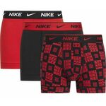 Bokserice Nike Everyday Cotton Stretch Trunk 3P - logo checkers print/uni red/black