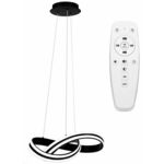 Moderna LED stropna svjetiljka + pilot App817-CP crna