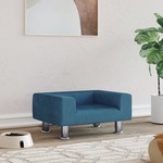 vidaXL Krevet za pse plavi 50x40x26,5 cm baršunasti