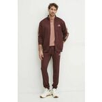Trenirka adidas 3S FT TT TS za muškarce, boja: bordo, JI8872