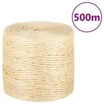 vidaXL Uže od 100 % sisala 4 mm 500 m