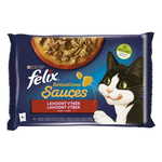Felix Sensations hrana za mačke s puretinom i janjetinom u ukusnom umaku, 12 (4x85 g)