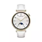 Huawei Watch GT 4 Smartwatch 41mm (Aurora) gold, White Leather AMOLED display
