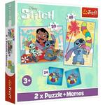 Disney Lilo  Stitch puzzle i memorijska kartica 2 u 1 set - Trefl