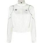 Ženski sportski pulover Lacoste Sport Roland Garros Edition Post-Match Cropped Jacket - white/green