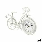 Galda pulkstenis Bicikl Bijela Metal 33 x 22,5 x 4,2 cm (4 kom.)