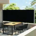 vidaXL Uvlačiva bočna tenda za terasu 600 x 160 cm crna