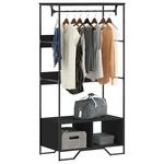 Ormar crni 90 x 50 x 180 cm od konstruiranog drva