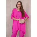 Kesi Włoski Set of blouse + pants with pendant fuchsia fuksija