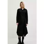 Haljina Diesel D-ELPHI-LONG DRESS boja: crna, midi, ravna, A16843.0IMAL