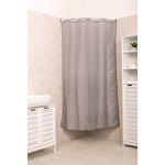 Tendance zavjesa za kadu + 12 PP kukica 180x200 cm poliester, siva