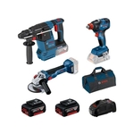 Aku set Bosch Professional GBH 18V-26 + GDX 18V-200 + GWS 18V-10 + 2xAKU - sa baterijom i punjačem