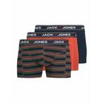 JACK & JONES Bokserice 'JACJOHN' mornarsko plava / siva melange / narančasta melange / bijela