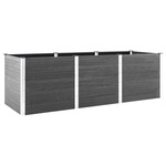 vidaXL Povišena vrtna gredica siva 300 x 50 x 91 cm WPC