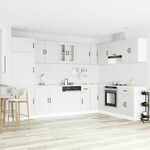 vidaXL Set od 2 Bijela Inženjersko drvo 80x46x81.5 cm Podesive noge