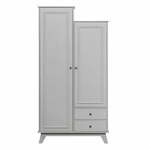 Svijetlo siva dječja garderoba od masivnog bora 98x190 cm Lily – WOOOD