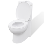 vidaXL Kutna bijela WC školjka od keramike