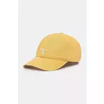 Pamučna kapa sa šiltom Barbour Sports Caps boja: žuta, s aplikacijom, MHA0274
