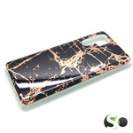 Silikonska maskica za Huawei P30 Pro Marble Crno zlatna