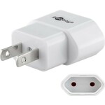 Putni adapter SAD utikač-EURO utičnica, bijeli, GOOBAY 45345