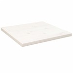 Ploča za stol bijela 60x60x2 5 cm masivna borovina četvrtasta