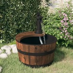 vidaXL Vodena fontana s crpkom 28x28x34,5 cm od masivne jelovine