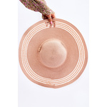 marka niezdefiniowana Plain Adjustable Women's Hat Pink kremasta