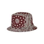 Bandana Print Bucket Hat Cherry/White tamnocrvena