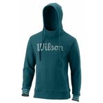 Muška sportski pulover Wilson Script Eco Cotton PO Hoody Slimfit - blue coral