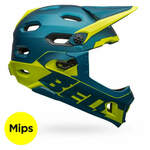 KACIGA FULLFACE BELL SUPER DH SPHERICAL MATT-GLO BLU-HI-V - M