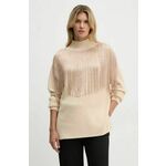 Pulover Bruuns Bazaar FreesiaBBCita knit za žene, boja: bež, topli, s poludolčevitom, BBW4145