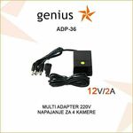 AC/DC ADAPTER 220V NA 12V- 2 AMPERA SA 4 IZLAZA ADP-36