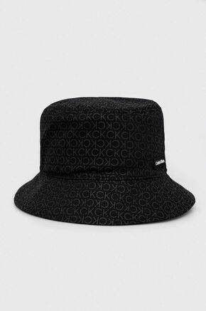 Pamučni šešir Calvin Klein boja: crna