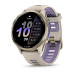 Garmin Forerunner 970, Soft Gold Titanium, French Gray/Indigo