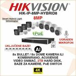 HIKVISION 4K IP POE SET 8 KAMERA, BAZE I OPREMA HIK-IP-8MP-HYBRID8