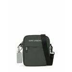 Karl Lagerfeld Torba preko ramena ' K/Pass ' siva / tamno zelena