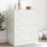 vidaXL Komoda bijela 67 x 39 x 83 cm čelična