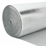 vidaXL Srebrna Aluminij 1 x 50 m Reflektor za radijatore Cilindrični