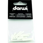 Darwi Replacement Tips For Acryl Opak Savjeti za zamjenu 3 mm White 10 kom