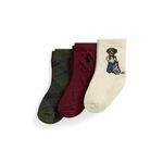 Dječje čarape Polo Ralph Lauren 3-pack boja: zelena, 441958808001