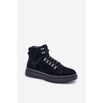 BIG STAR SHOES Suede Men's Insulated Boots Big Star crna