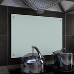 vidaXL Kuhinjska zaštita od prskanja bijela 70 x 50 cm kaljeno staklo
