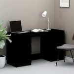 vidaXL Pisaći stol crni 140 x 50 x 77 cm od iverice