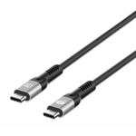 Kabel USB4 Gen3x2 Manhattan USB C (M) na USB C (M) 1m 5A (240W) 40Gbps 8K60Hz Thunderbolt 4 Braided crni 356374