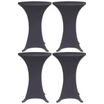 vidaXL Rastezljivi stolnjak 4 kom 60 cm antracit