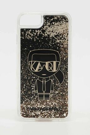 Etui za telefon Karl Lagerfeld iPhone 7/8 SE 2020 / SE 2022 boja: crna - crna. Etui za iPhone iz kolekcije Karl Lagerfeld. Model izrađen od sintetičkog materijala.
