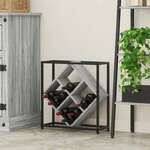 Rack za vino Sivi Sonoma Iverica Mali Pravokutni Moderni