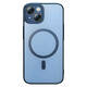 Baseus Glitter Transparent Magnetic Case and Tempered Glass set za iPhone 14 Plus (plavi)